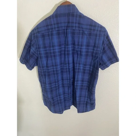 UNTUCKit Notro Men's Large Cotton Short Sleeve Button Front - Picture 3 of 4